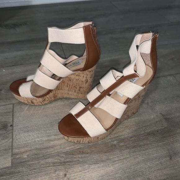 tan steve madden wedges